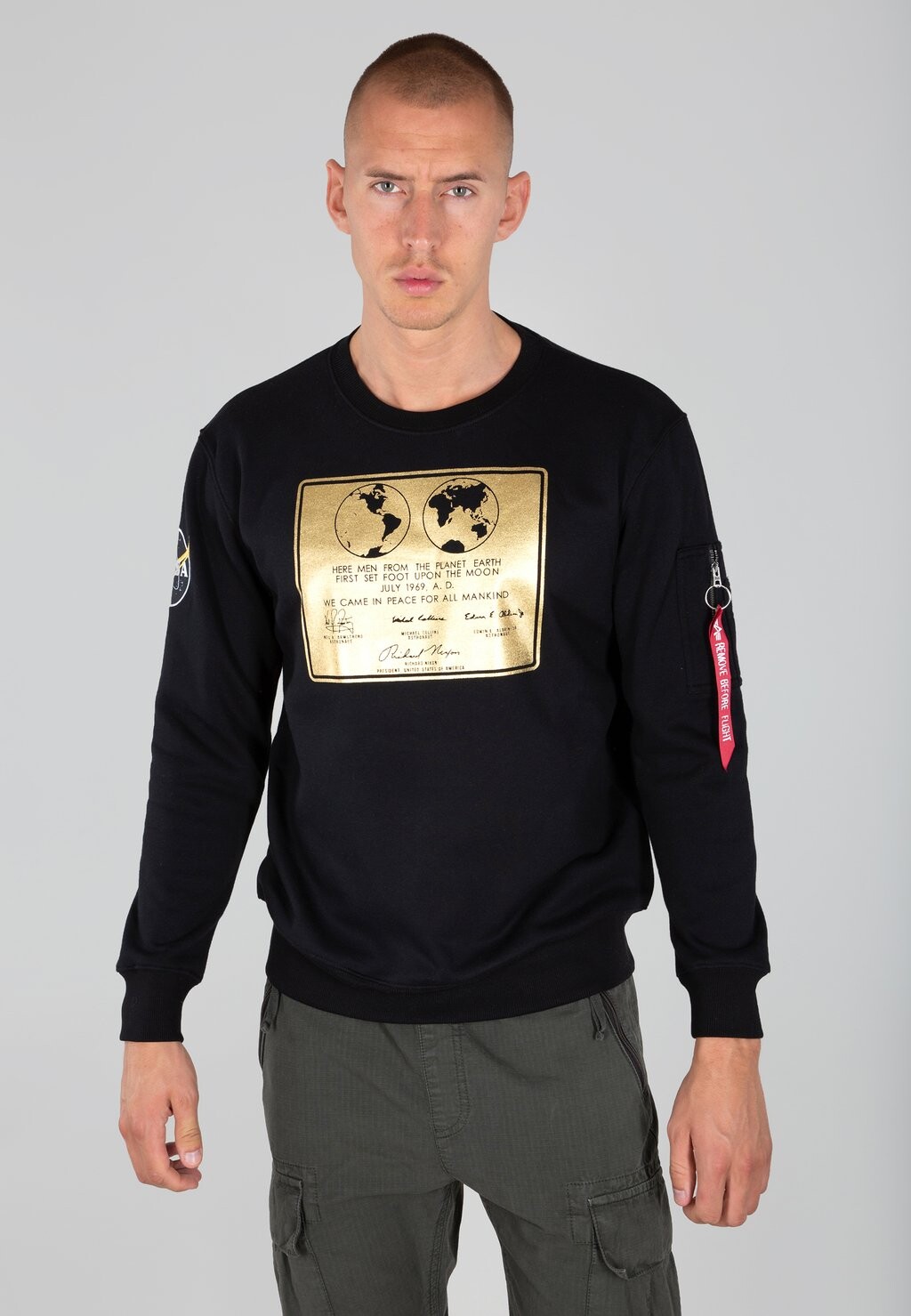 

Толстовка с капюшоном Alpha Industries, черный