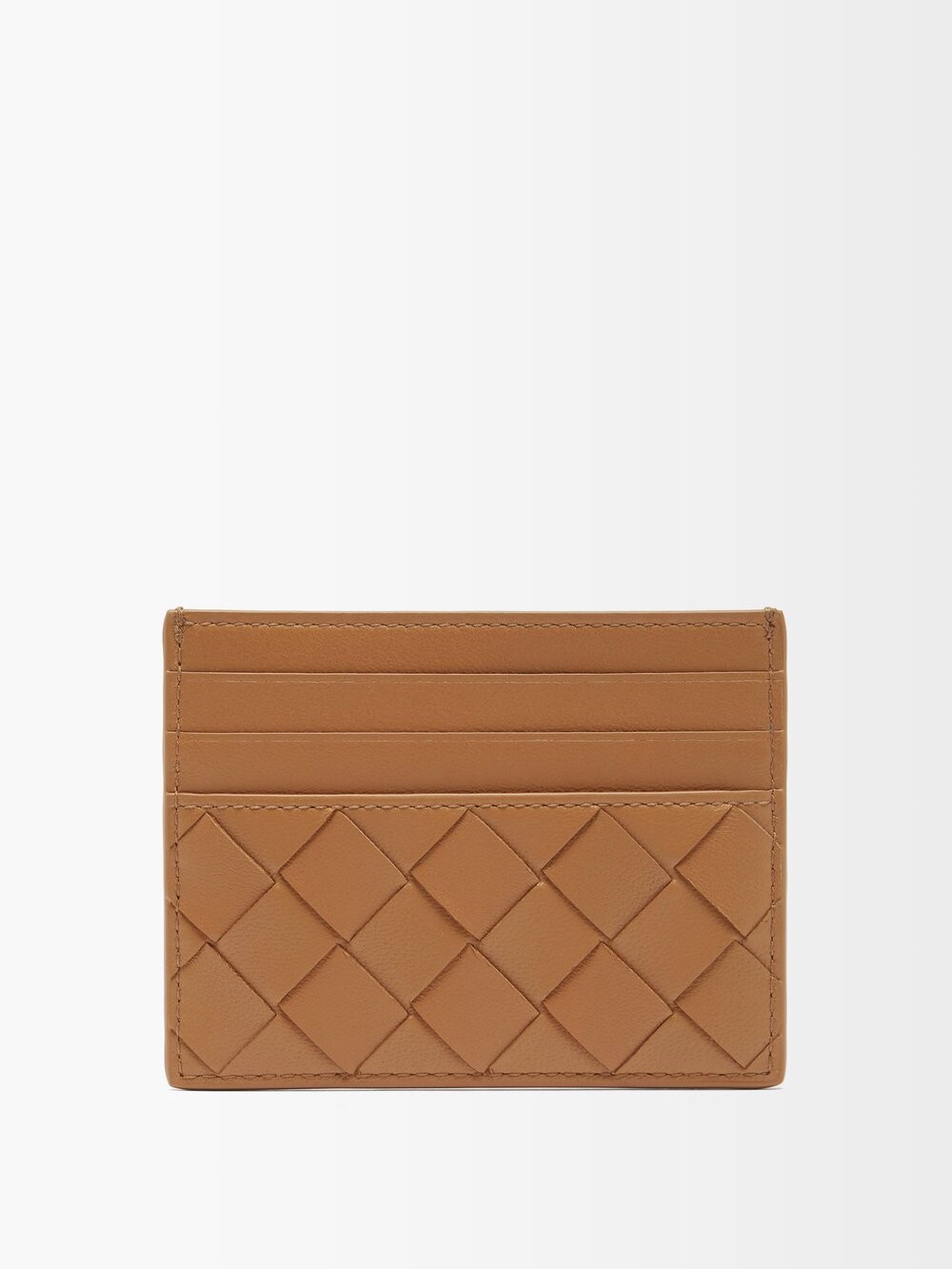 

Картхолдер из кожи intrecciato Bottega Veneta, коричневый