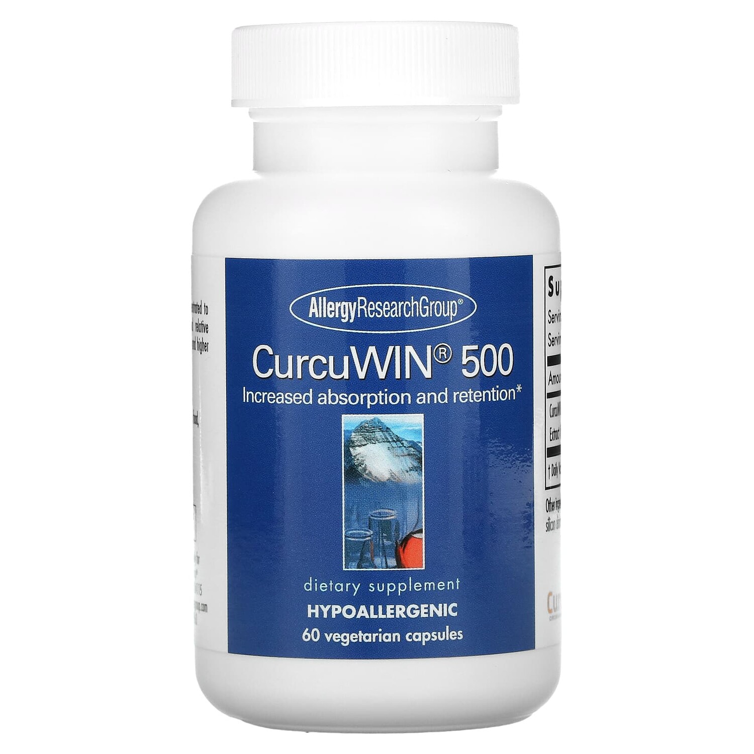 

CurcuWin 500, 60 вегетарианских капсул, Allergy Research Group