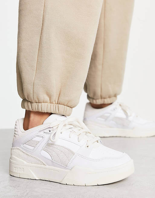 

Белые фактурные кроссовки нейтрального цвета Puma Slipstream