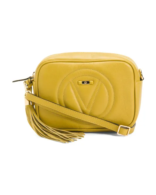 

Кожаное плечо через плечо Mia Signature, сделано в Италии Valentino By Mario Valentino, цвет Moss