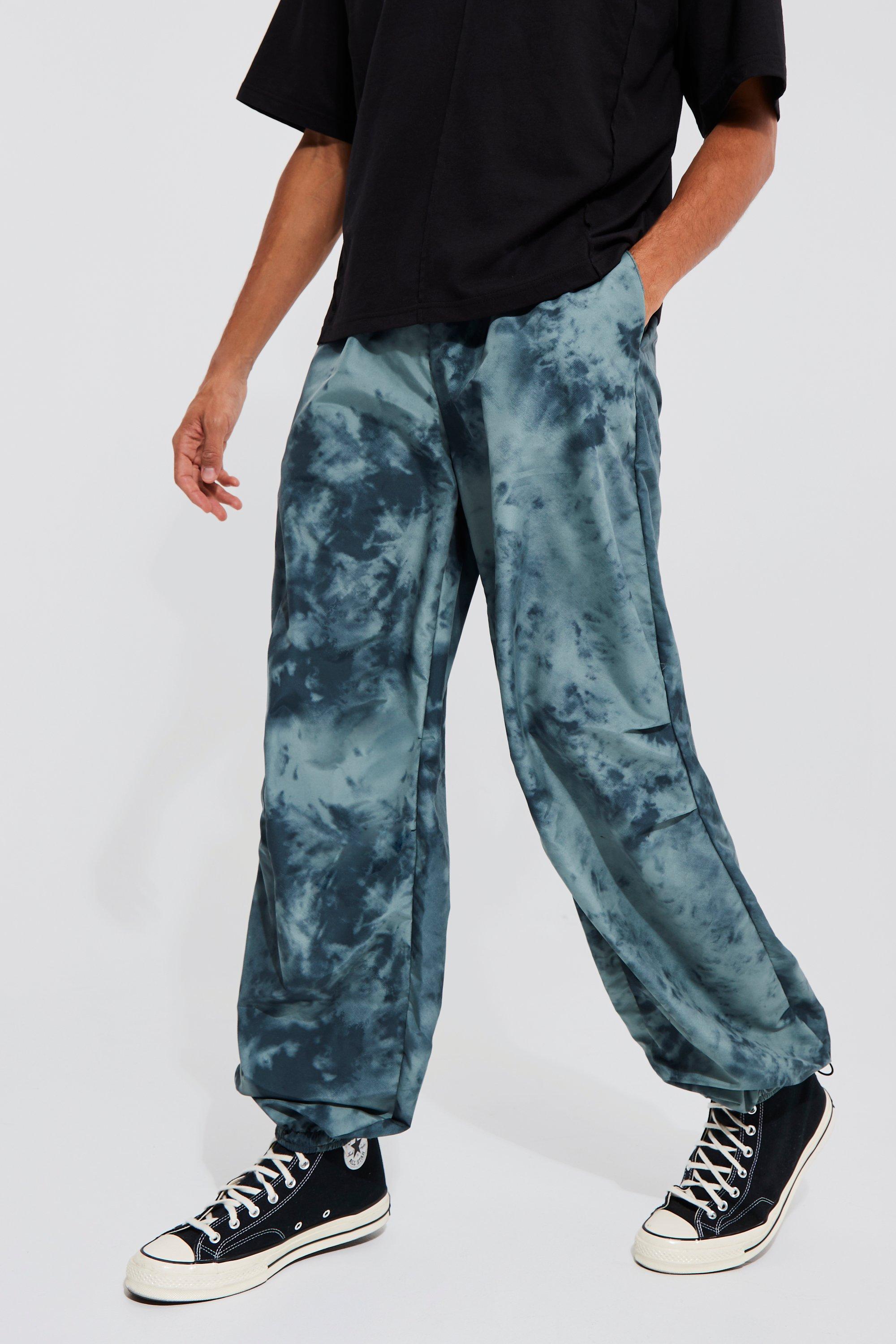 Брюки tall baggy tie dye parachute Boohoo, зеленый брюки river island petite baggy low rise parachute белый