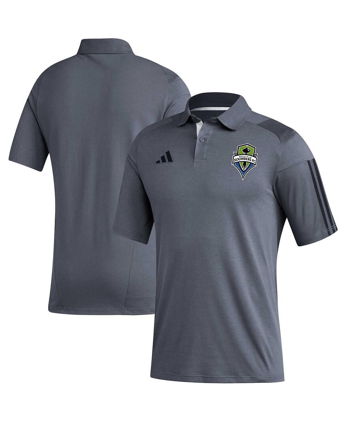 

Мужская серая рубашка-поло для тренировок Seattle Sounders FC 2023 adidas