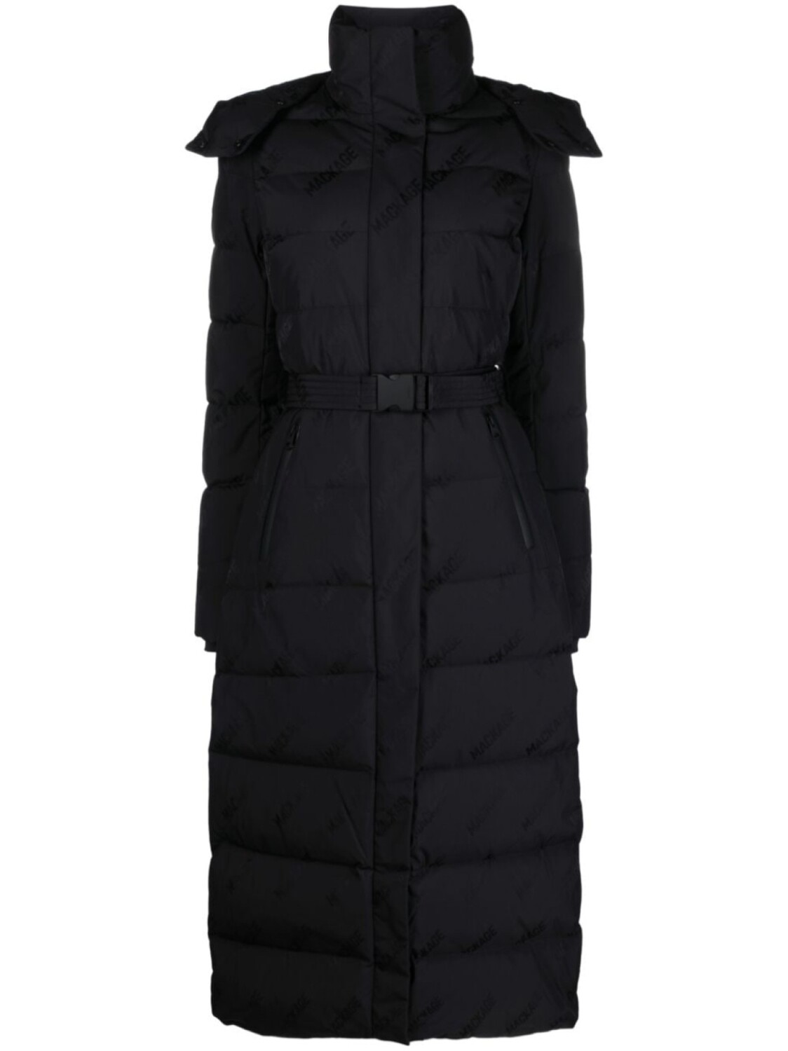 

Mackage длинный пуховик с капюшоном, черный