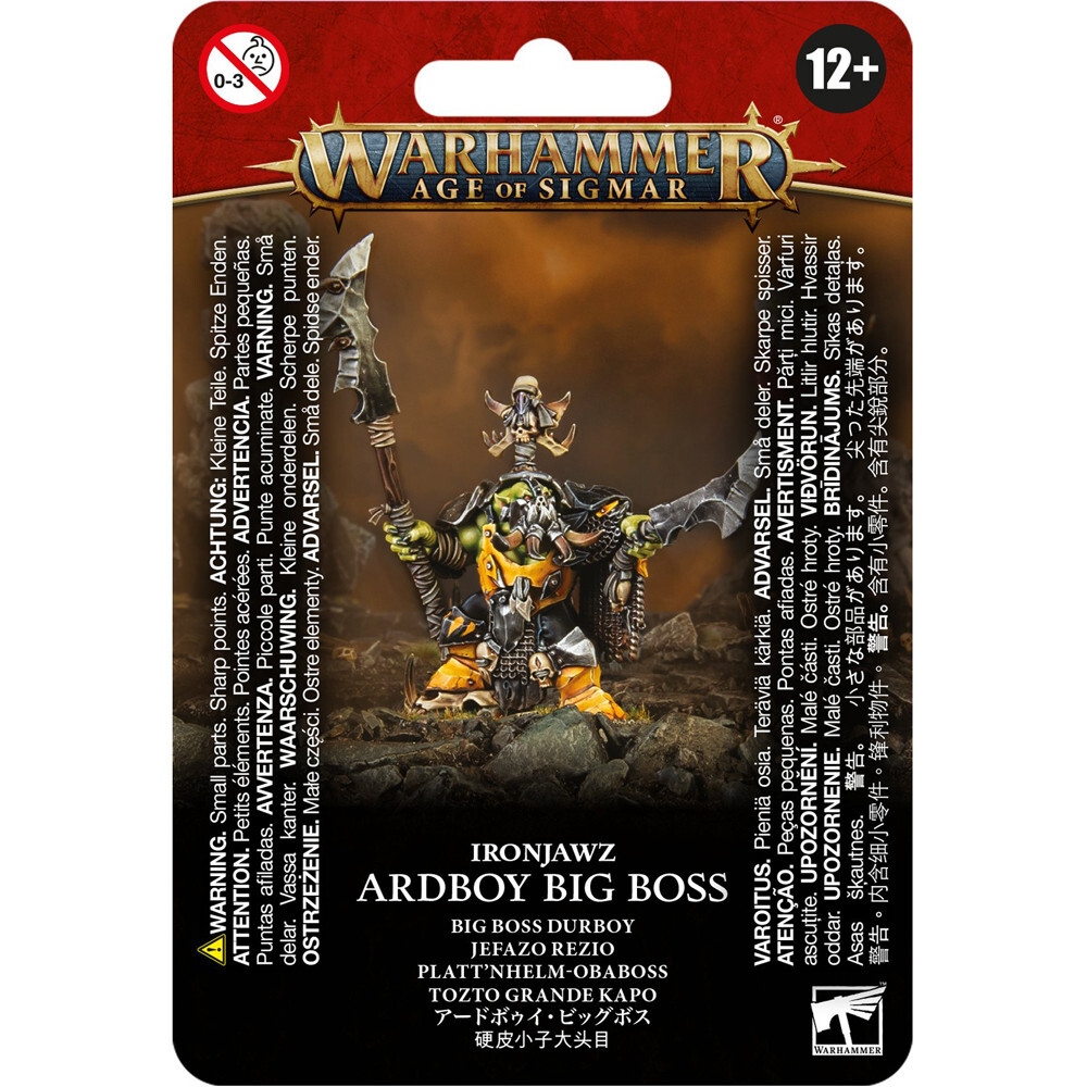 

Миниатюра Games Workshop Warhammer Age of Sigmar: Ironjawz - Ardboy Big Boss