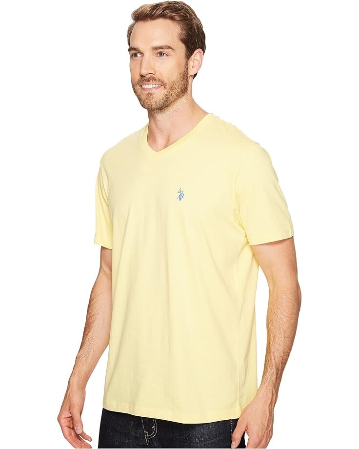 

Футболка U.S. POLO ASSN. V-Neck Tee, цвет Lemon Frost