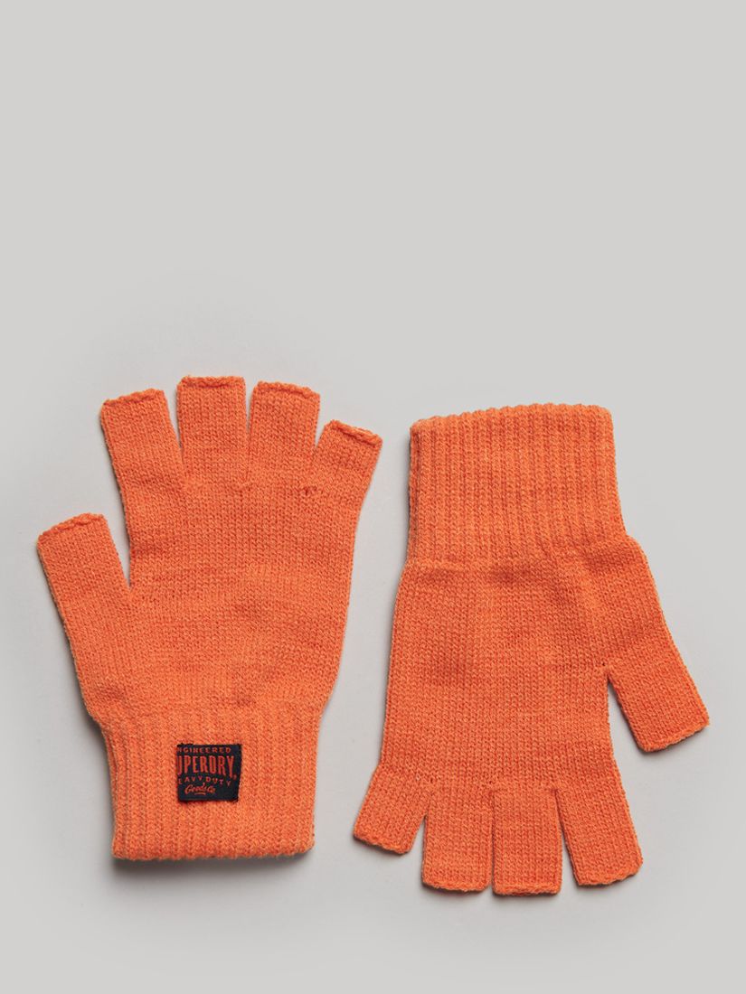 Вязаные перчатки без пальцев для спецодежды Superdry, яффо оранжевый