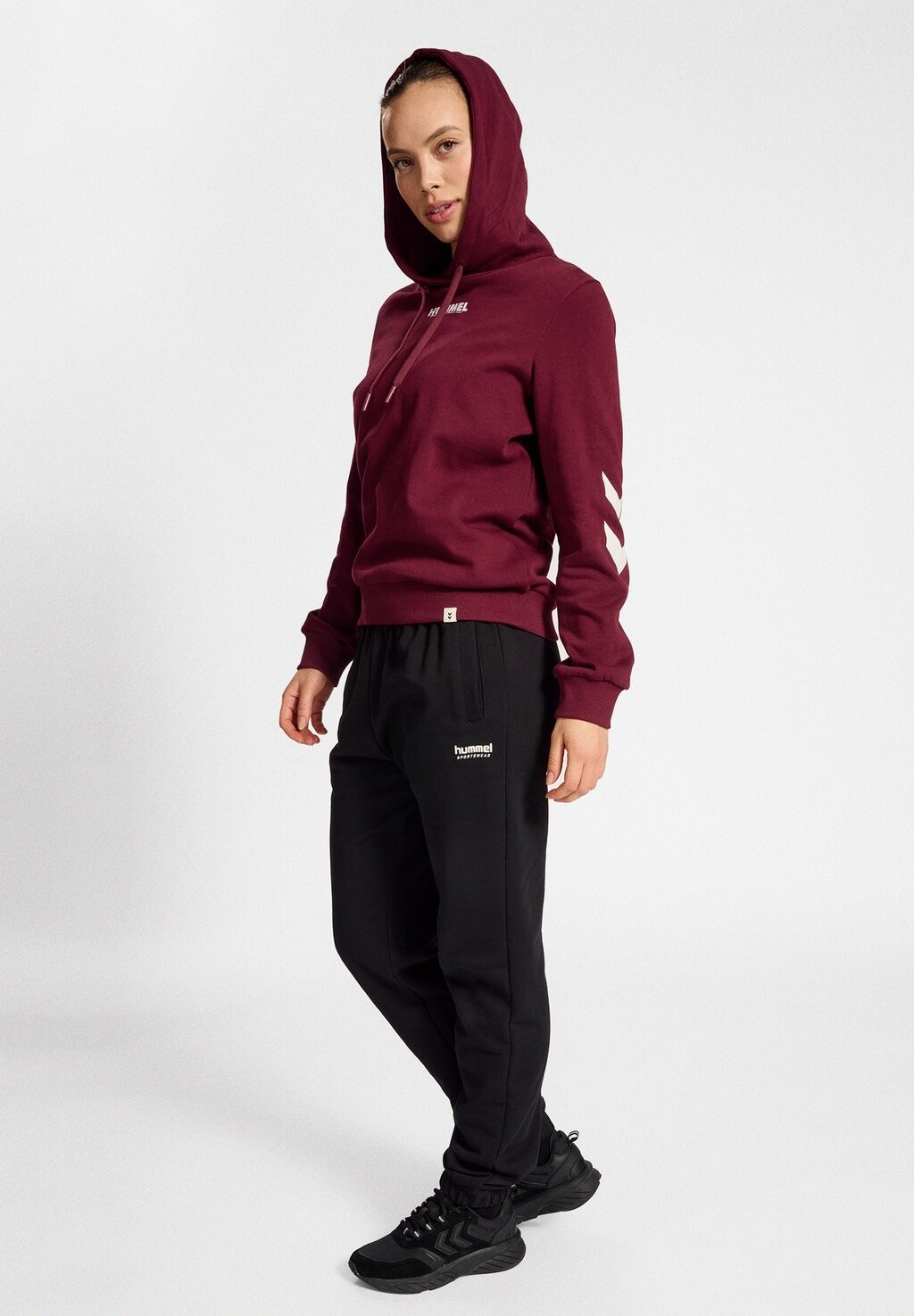 

Толстовка с капюшоном Hummel, бордовый, Красный