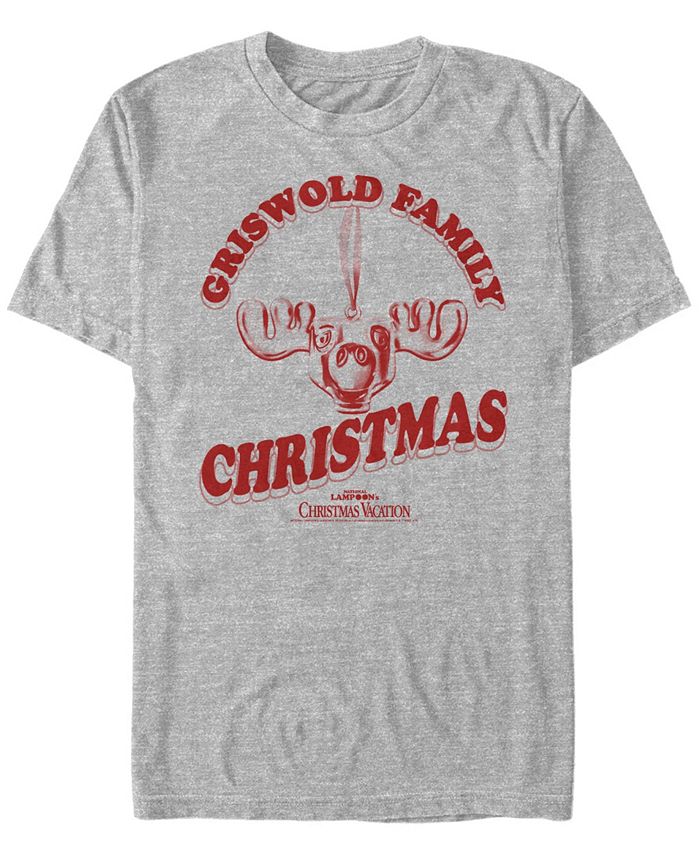 Мужская футболка National Lampoon Vacation Griswold Christmas с короткими рукавами Fifth Sun, серый