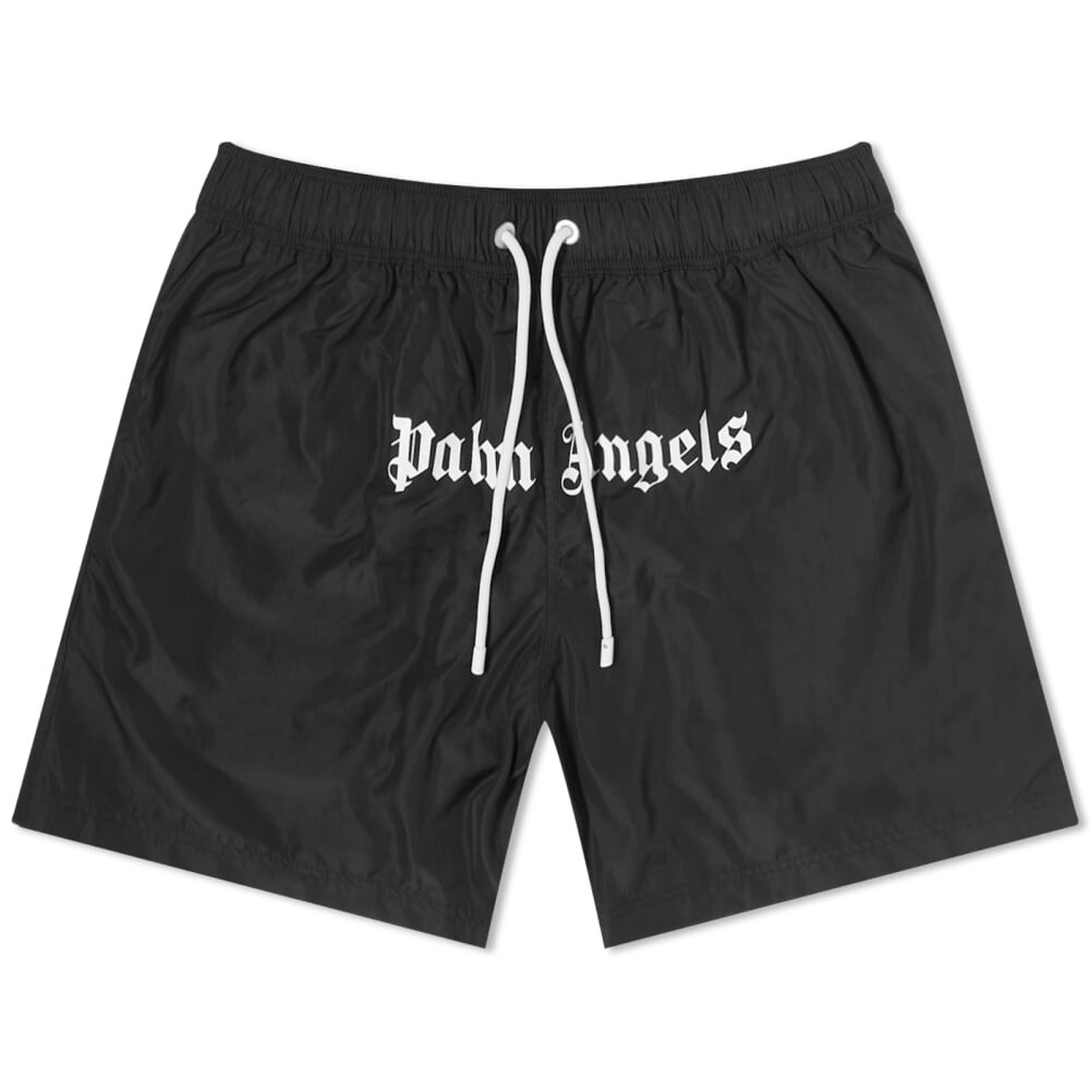 

Шорты для плавания с логотипом Palm Angels, черный