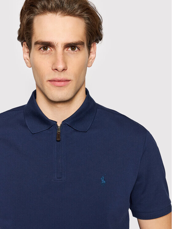 

Рубашка-поло узкого кроя Polo Ralph Lauren, синий