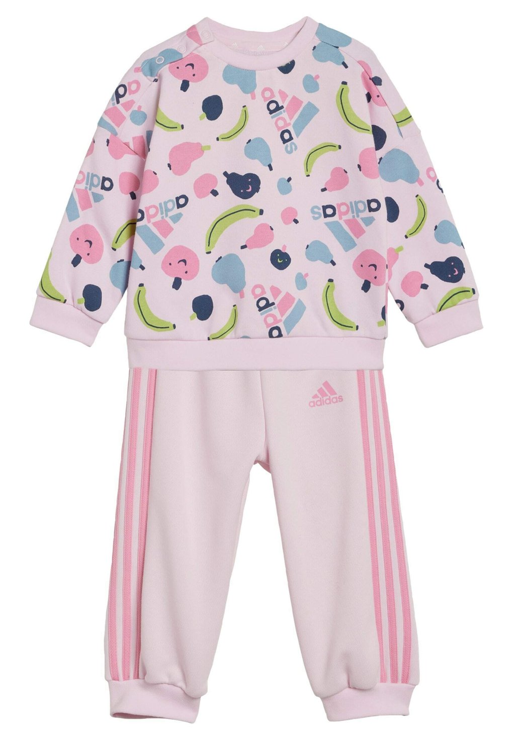 Спортивный костюм ESSENTIALS ALLOVER SET adidas Sportswear, цвет clear pink bliss pink