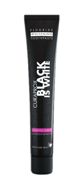 Curaprox Black is White Зубная паста, 10 ml зубная щетка 2 шт curaprox black is white