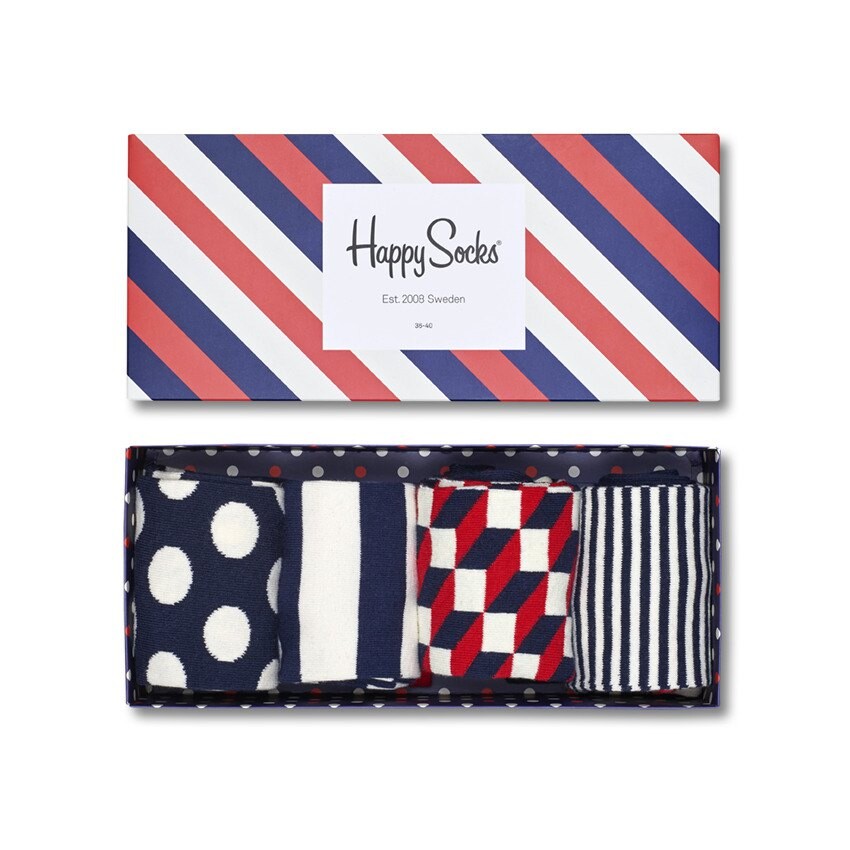 

Носки Happy Classic Navy Set Pack De 4, синий