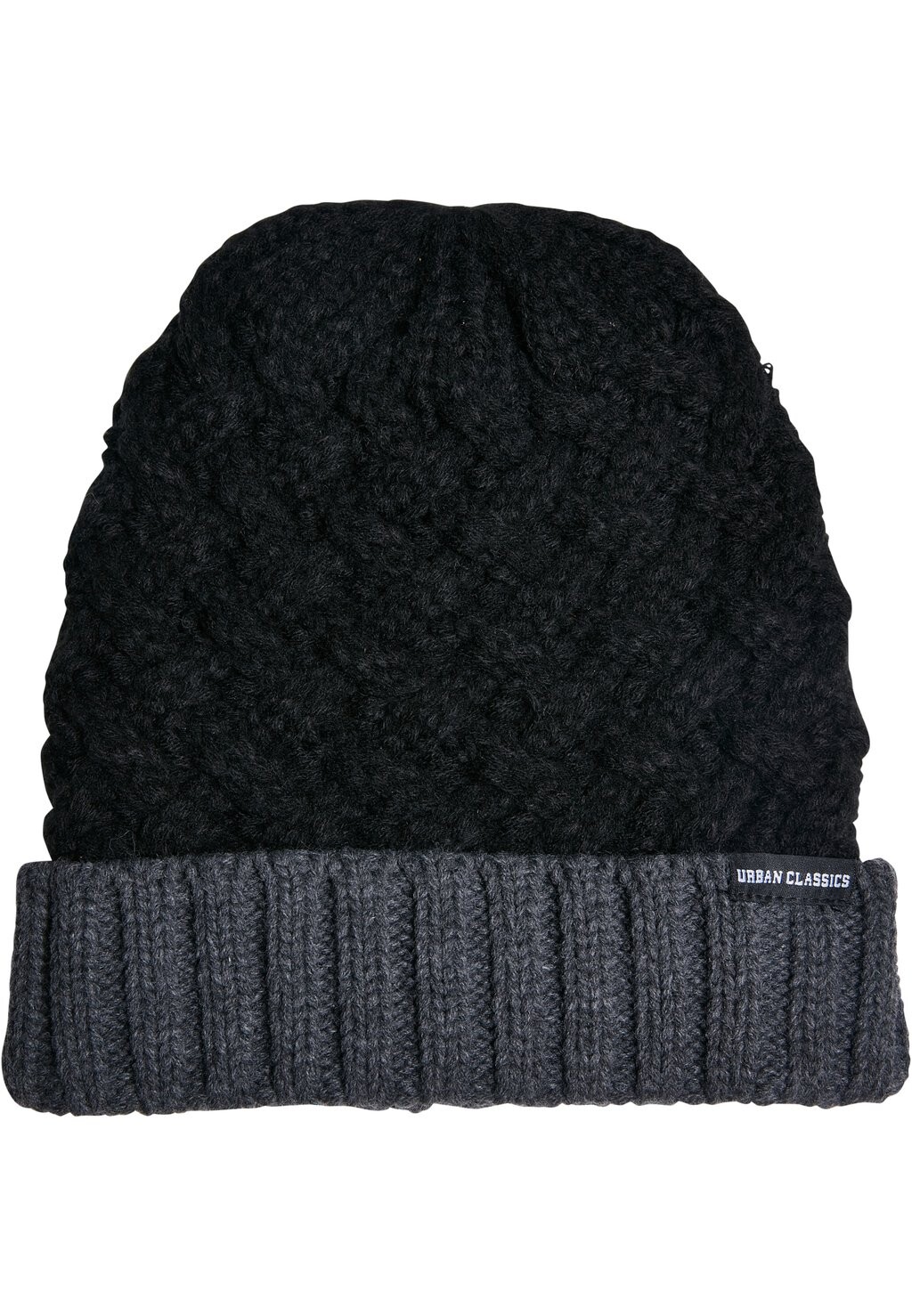 

Шапка BRAID KNIT Urban Classics, цвет black heathergrey