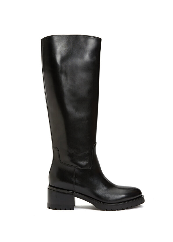 

Черные женские кожаные ботинки Santoni