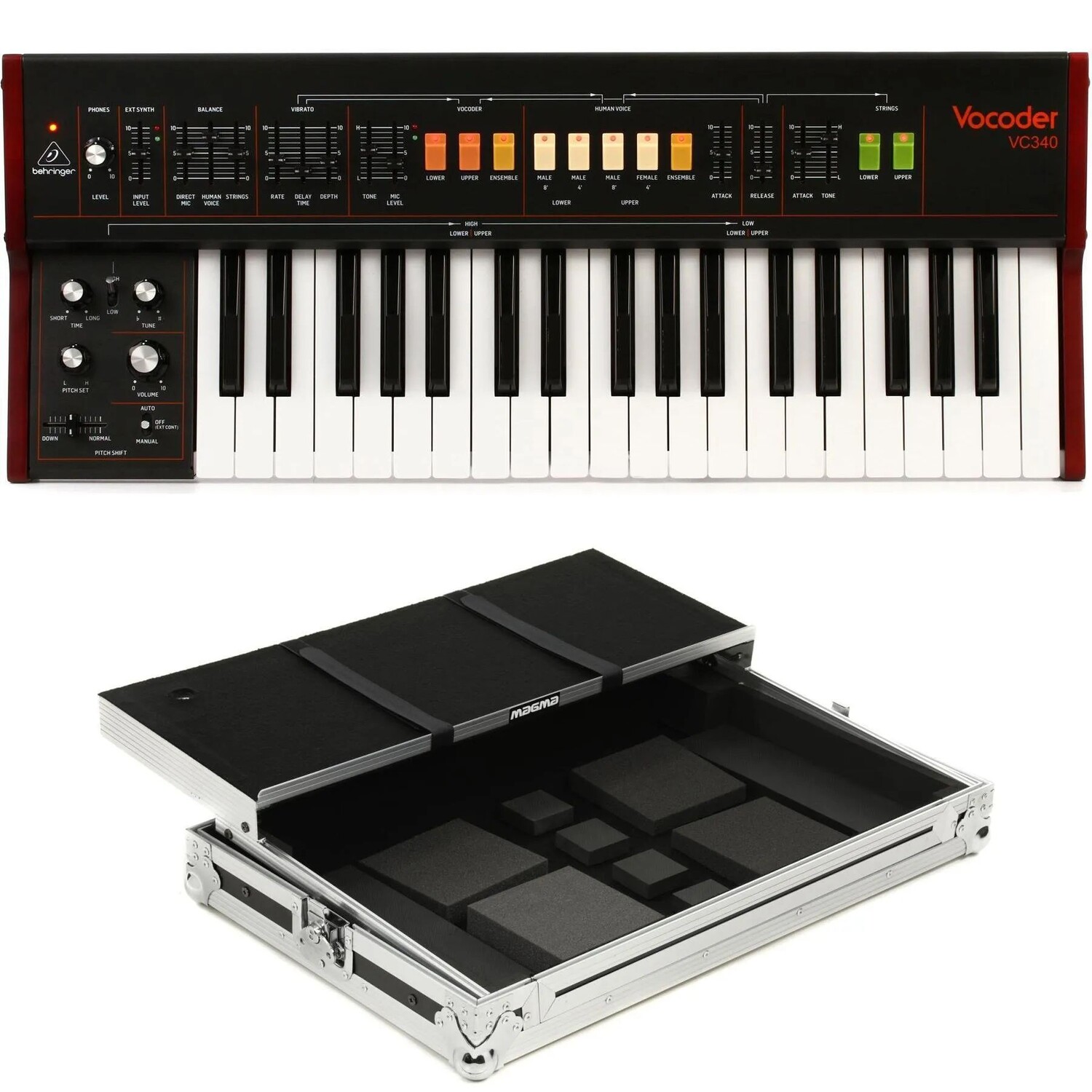 

Новый 37-клавишный аналоговый синтезатор Behringer VC340 в футляре