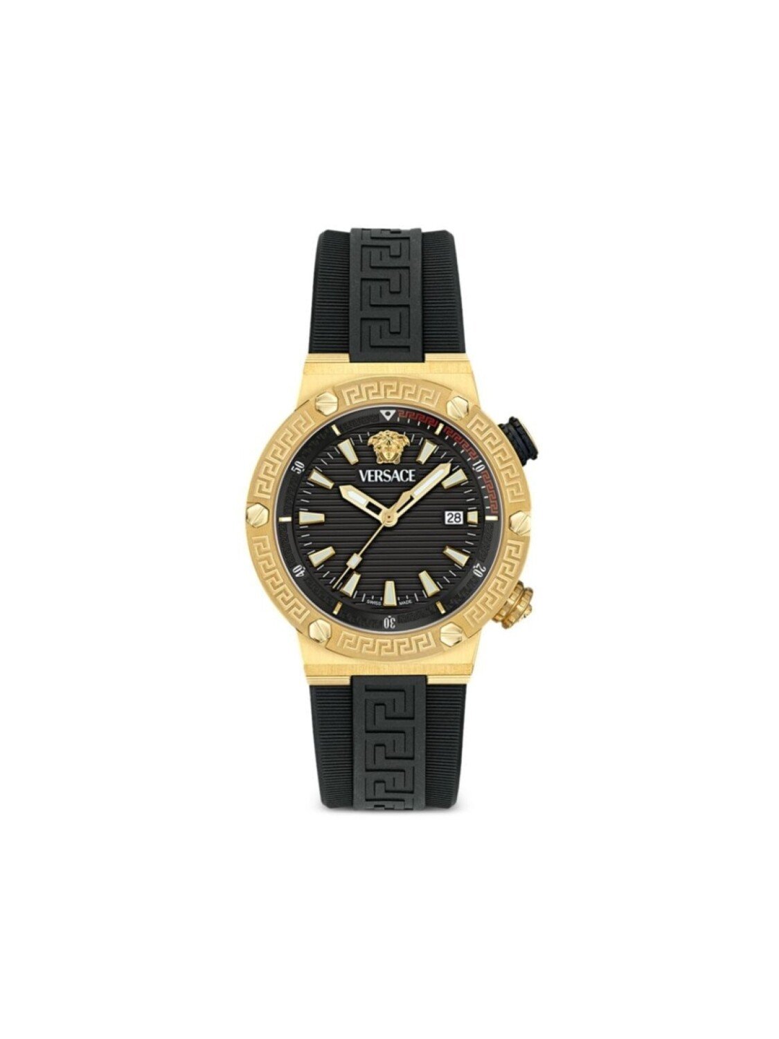 

Versace наручные часы 43 мм с узором Greca, черный