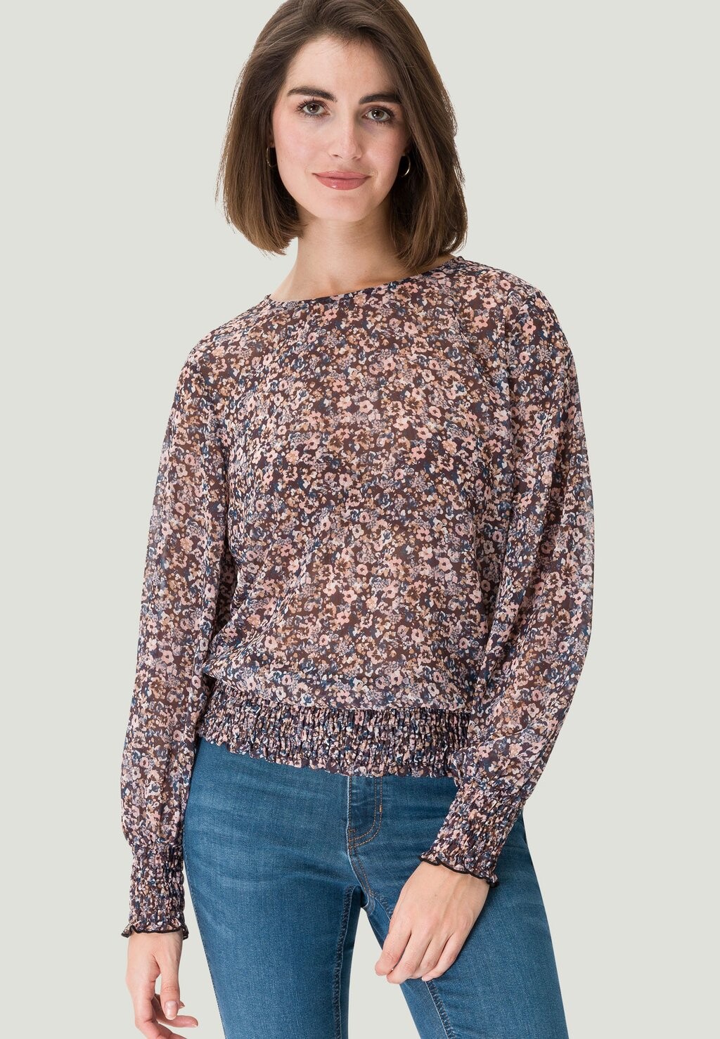 

Блузка MIT BLUMENPRINT zero, цвет blackros