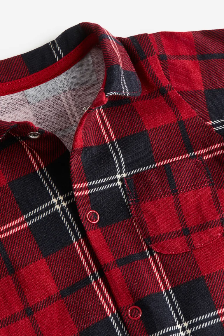 

Цельная пижама с воротником H&M, красный