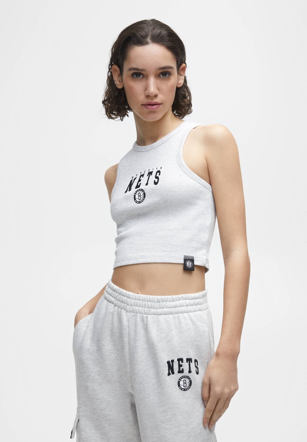 

Топ PULL&BEAR, светло-серый