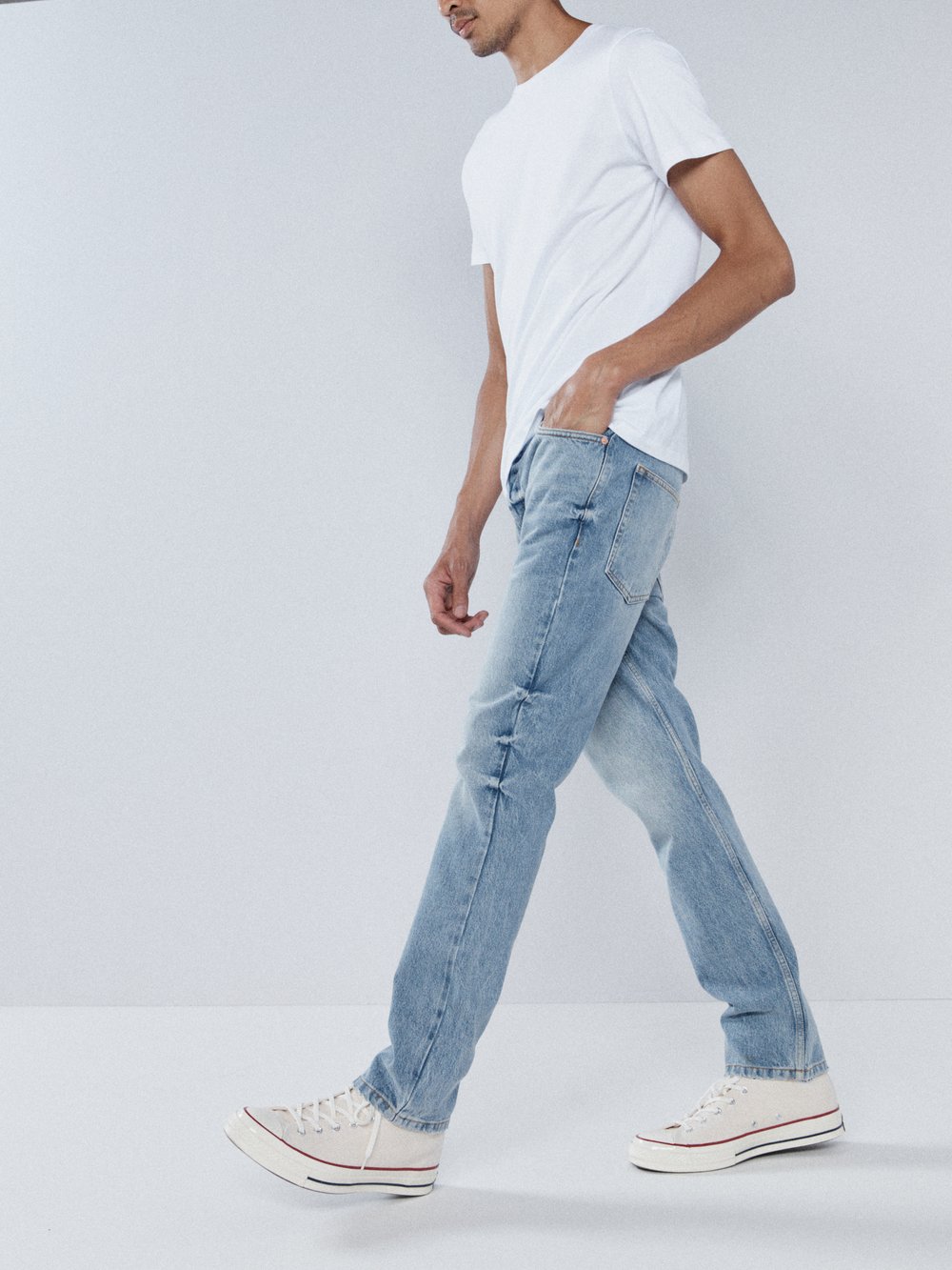 Узкие джинсы line из органического материала Raey, синий