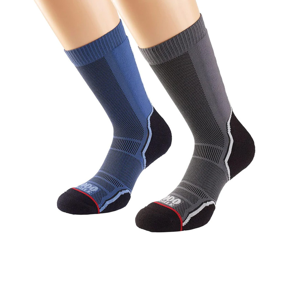цена Носки 1000 Mile Trek Socks (двойной комплект), серый
