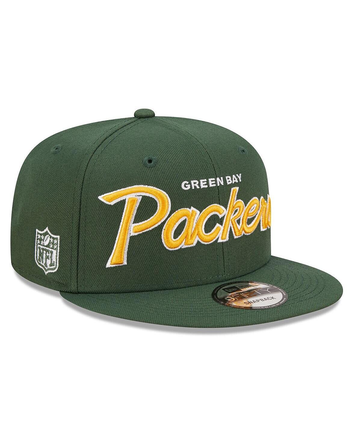 

Мужская зеленая бейсболка Green Bay Packers Script 9FIFTY Snapback New Era