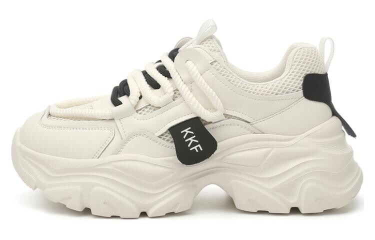 

Кроссовки женские толстые низкие Kekafu, цвет Beige 193