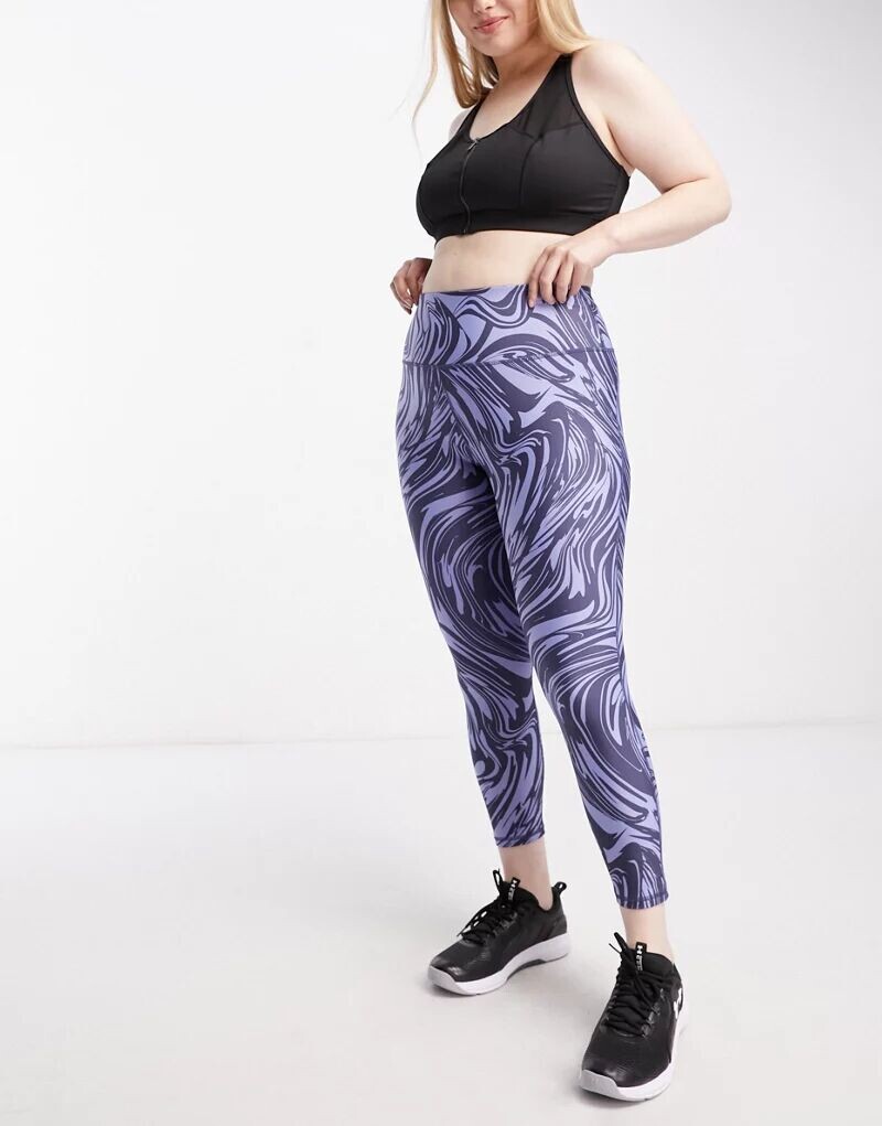 

Леггинсы-капри синего мраморного цвета Under Armour Plus, Фиолетовый