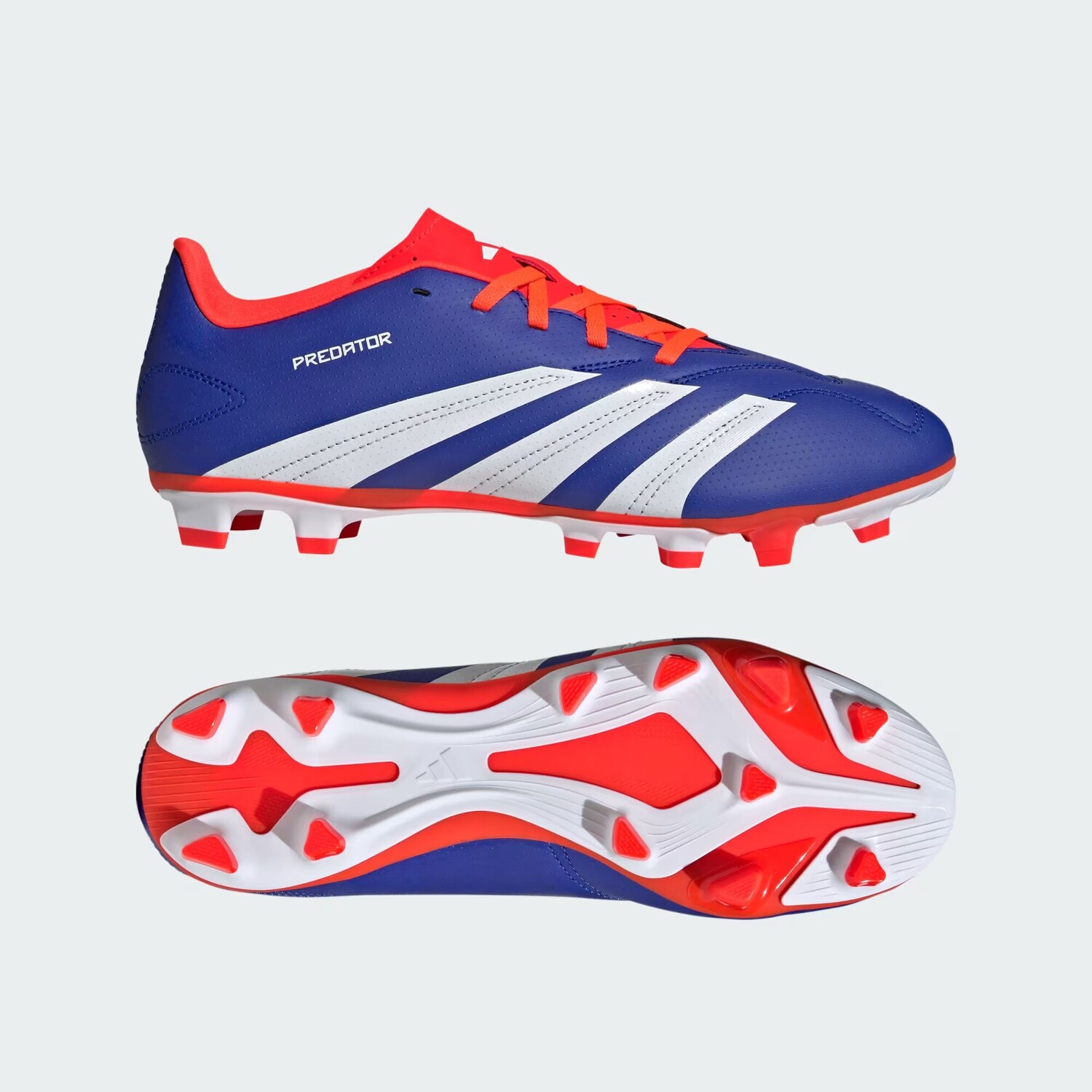 

Гибкие футбольные бутсы Predator Club Adidas, цвет Lucid Blue/Cloud White/Solar Red