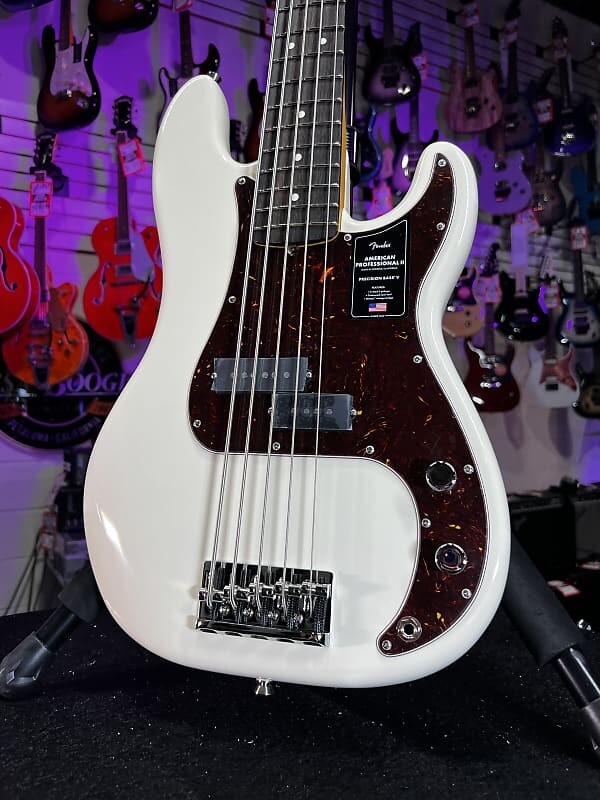 

Басс гитара Fender American Professional II Precision Bass V - Olympic White with Rosewood Fingerboard Authorized Dealer Free Shipping! 796 GET PLEK’D!