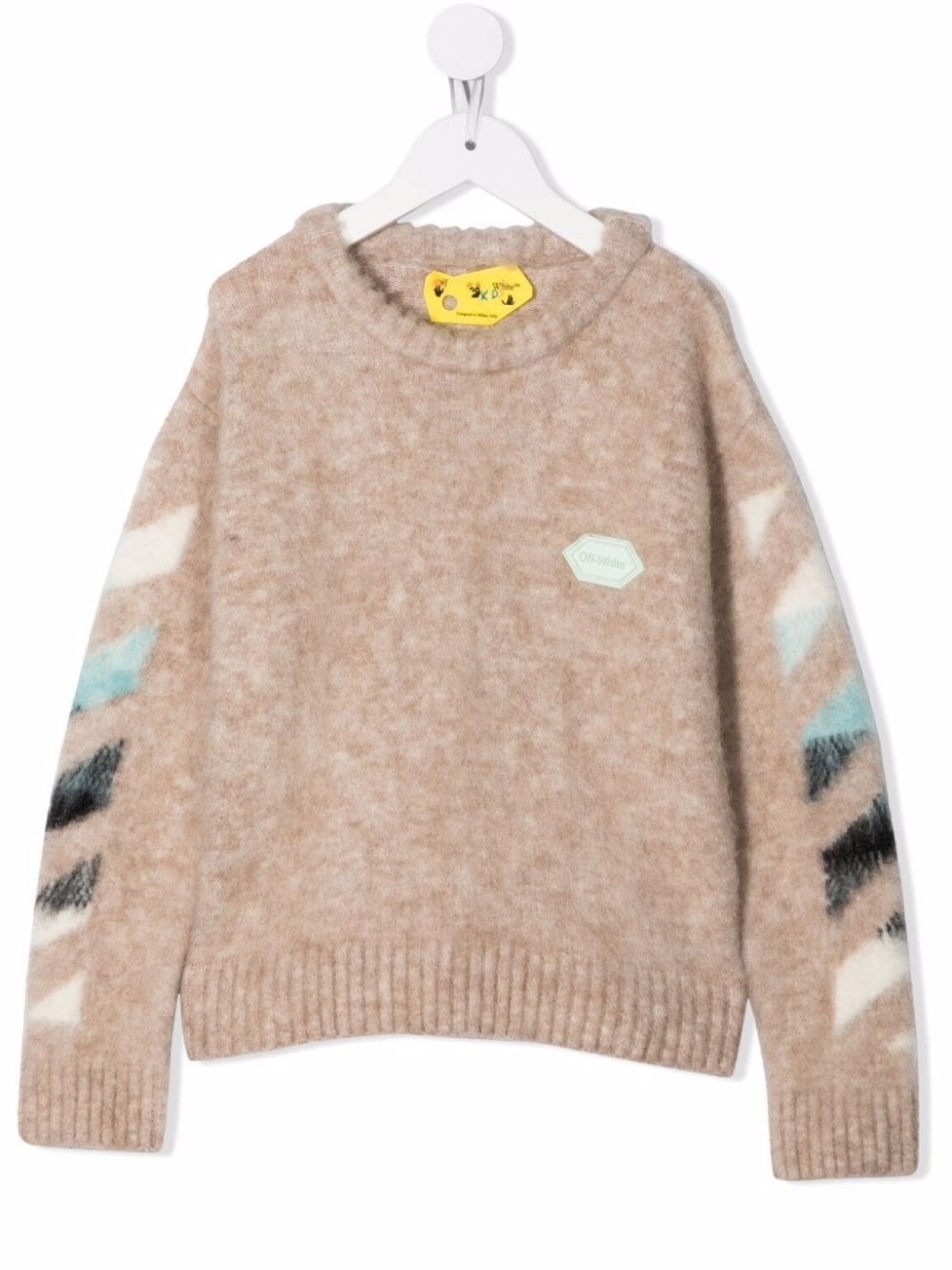 

Off-White Kids свитер с логотипом Arrows, нейтральный цвет