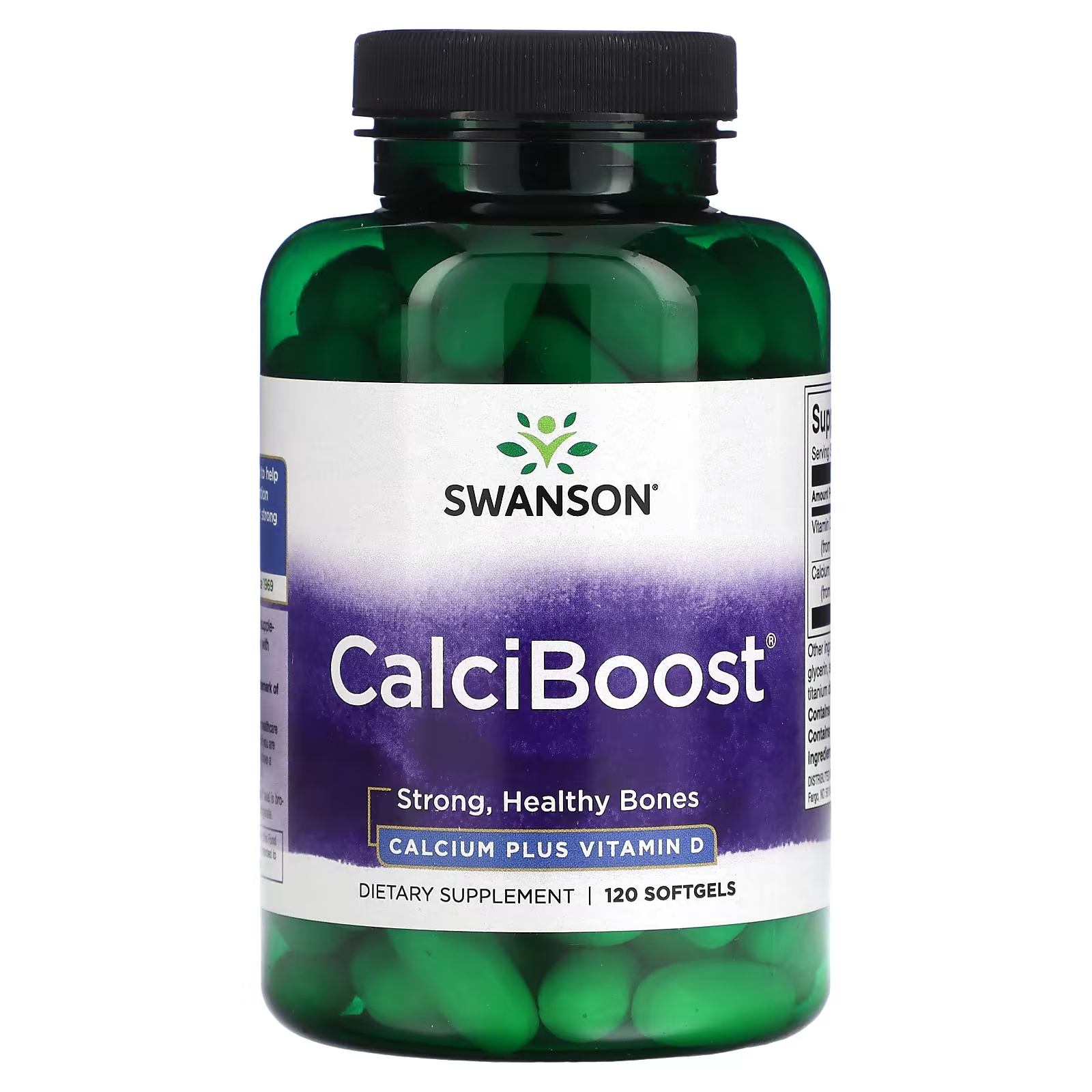 Пищевая добавка Swanson CalciBoost, 120 мягких таблеток кальциевая добавка 8 in 1 excel с витамином d 155таб