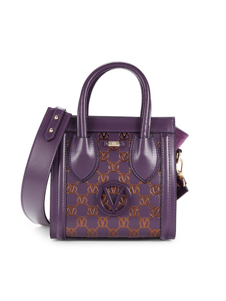 

Кожаная сумка на плечо Eva с монограммой Mario Valentino, цвет Mulberry