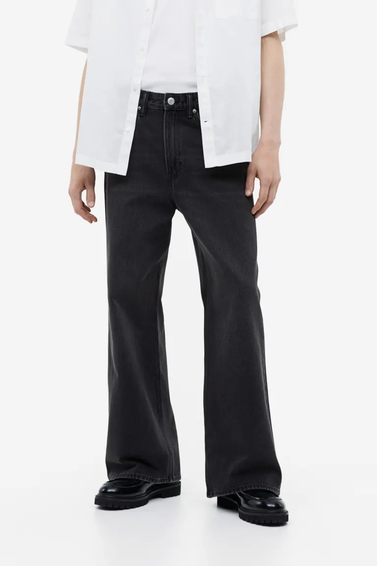 

Свободные джинсы bootcut H&M, черный