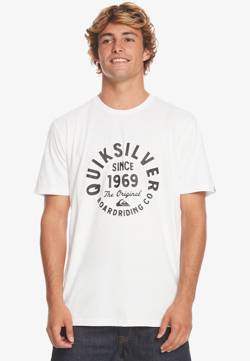 

Футболка с принтом Quiksilver, молочный, Коричневый