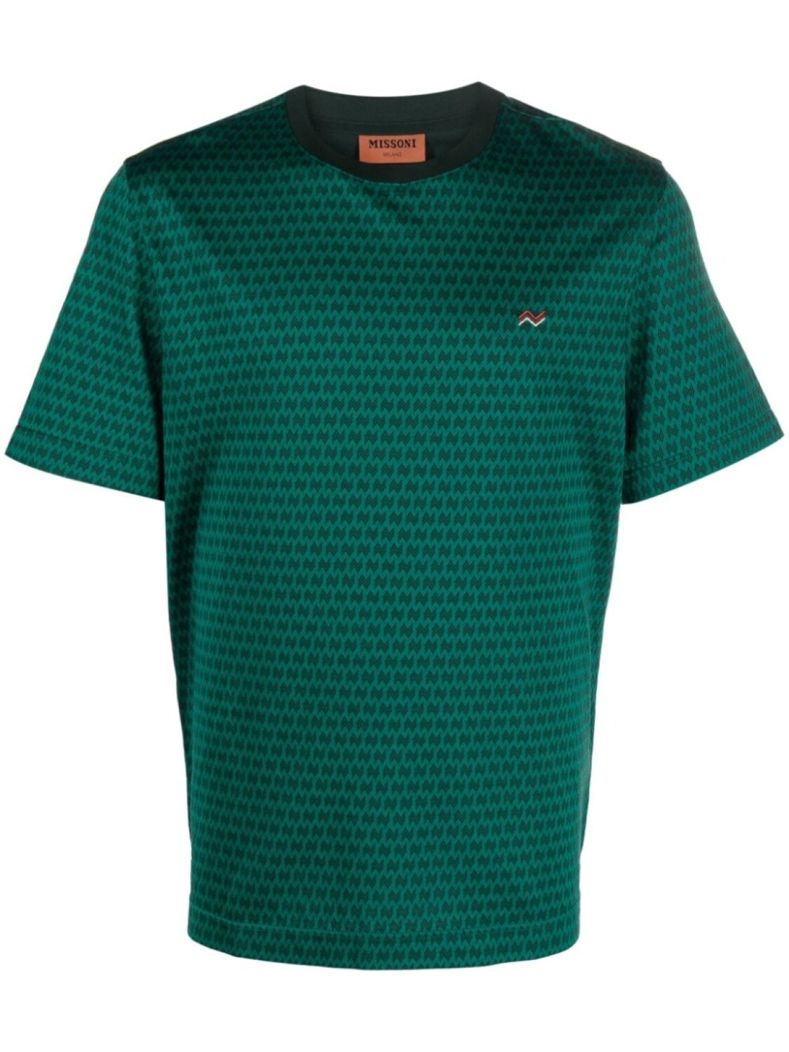 

Missoni футболка с монограммой, зеленый