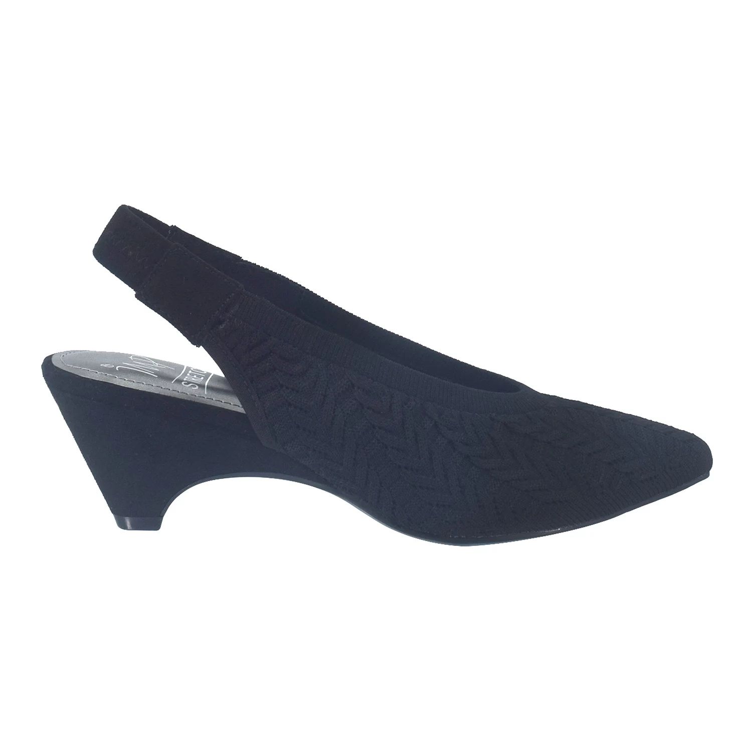 Женские туфли-лодочки с ремешком Impo Elaira из эластичного трикотажа Impo, черный цена и фото