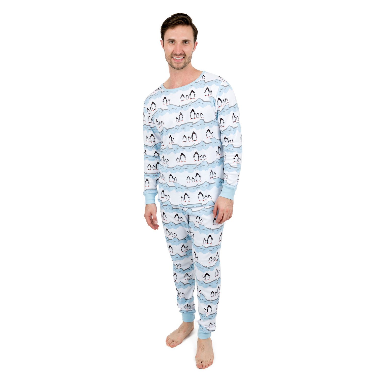 цена Мужская хлопковая пижама из двух предметов Leveret Penguin