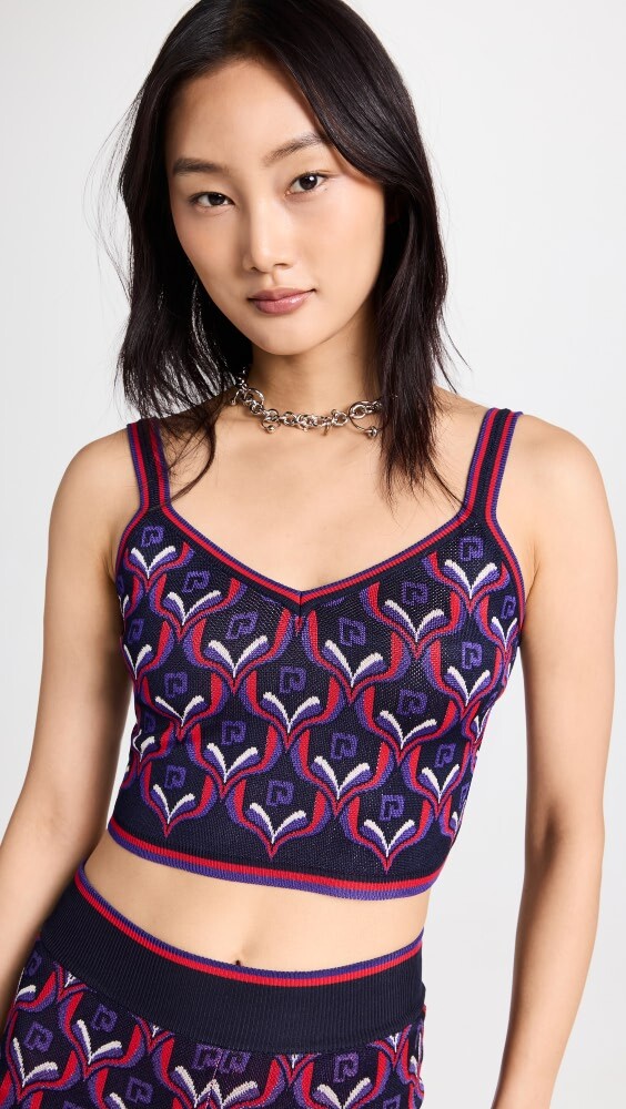 

Топ Paco Rabanne Jacquard, фиолетовый