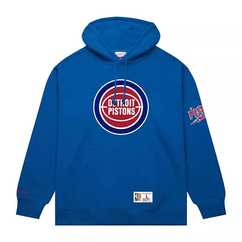 цена Мужская толстовка с капюшоном Mitchell & Ness Detroit Pistons Royal