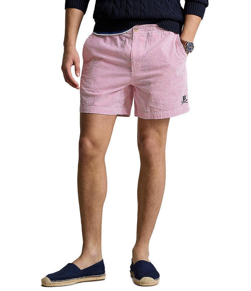 

Polo Ralph Lauren Polo Prepster 6Шорты из жатого хлопка с внутренним швом, розовый