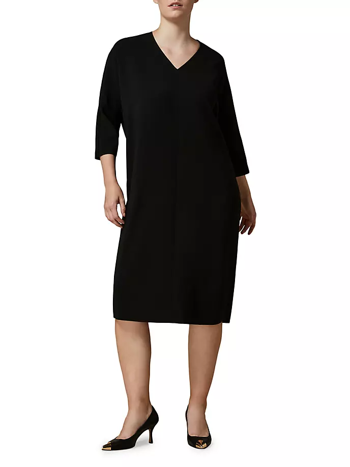 

Платье-футляр Dorothy с V-образным вырезом Marina Rinaldi, Plus Size, черный