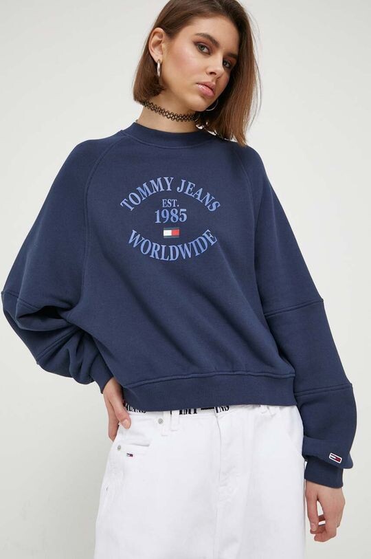 

Хлопковая толстовка Tommy Jeans, темно-синий