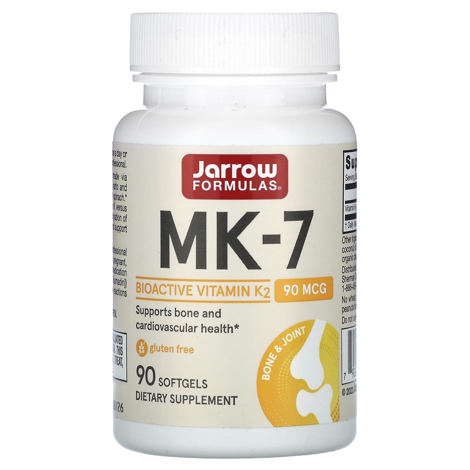 

МК-7, 90 мкг, 90 мягких таблеток, Jarrow Formulas