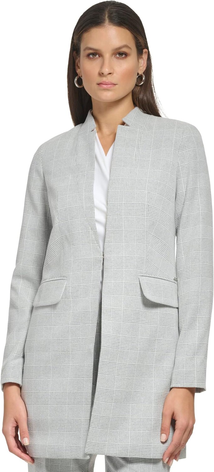 

Блейзер DKNY Hook and Bar Star Neck Flap Pocket Topper, цвет Cashmere