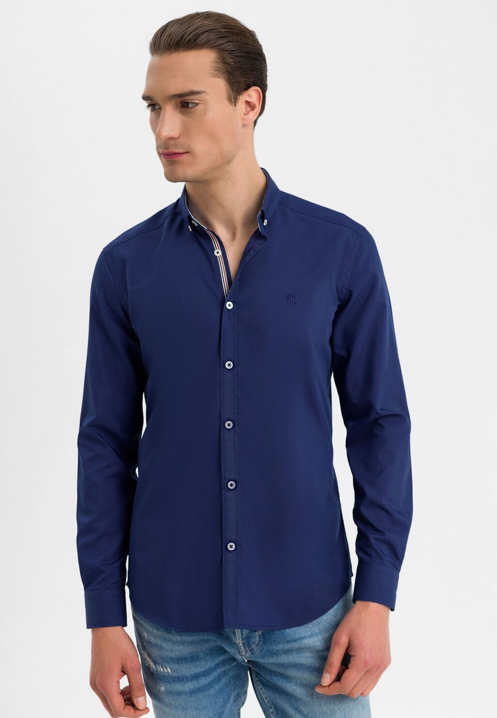

Рубашка Basic Slim Fit Felix Hardy, цвет dark blue