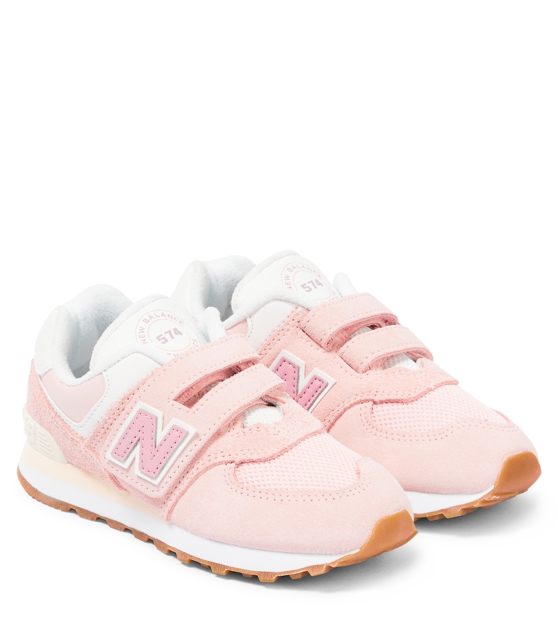 

Замшевые кроссовки 574 Core с крючками и петлями New Balance, розовый