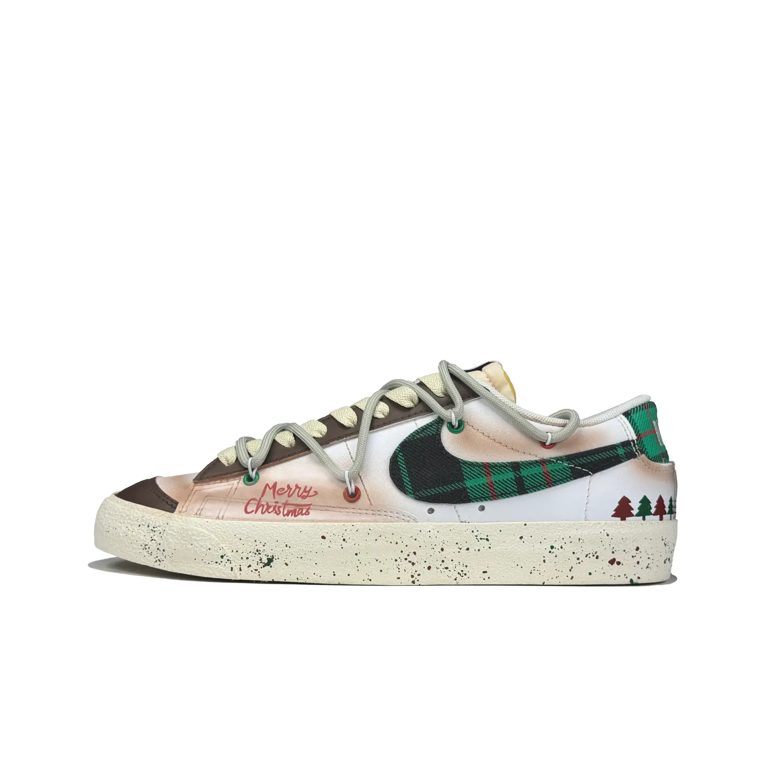 

Кроссовки Nike Blazer Skateboarding Shoes Men Low-top White/red, цвет Caramel